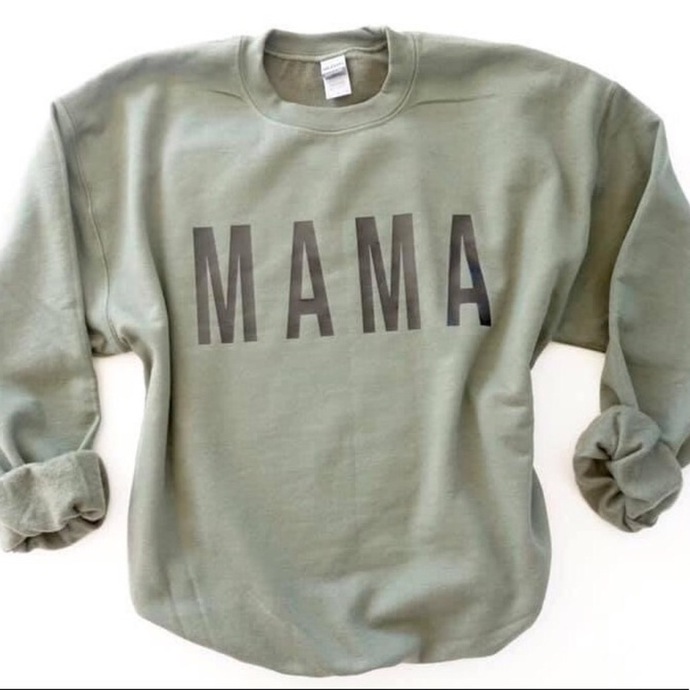 Large - Medium Military Green “MAMA” Sweatshirt